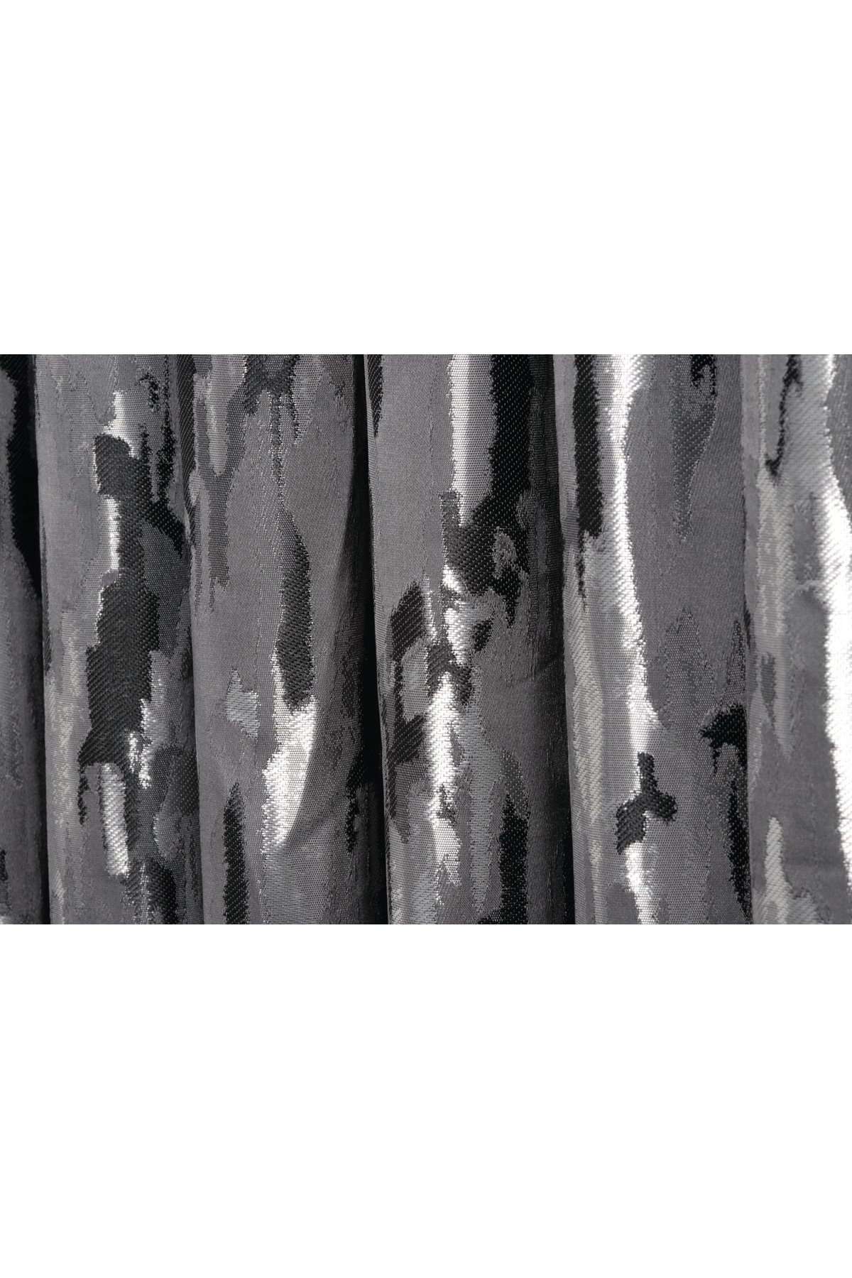 Anthracite Panel 1x3 Closed Pleated Background Curtain