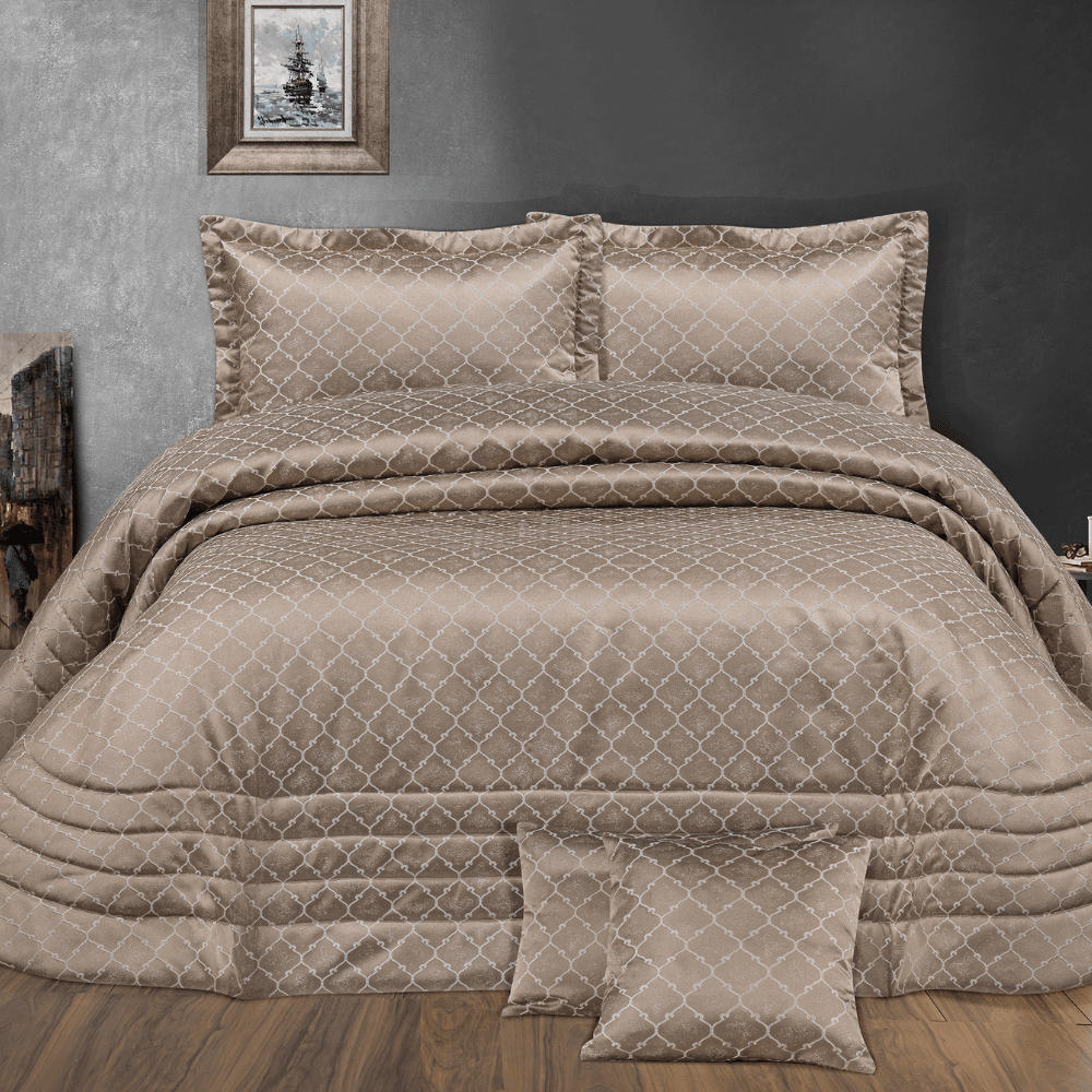 Solinas Collection Victoria Kahve Çeyizlik Çift Kişilik Yatak Örtüsü