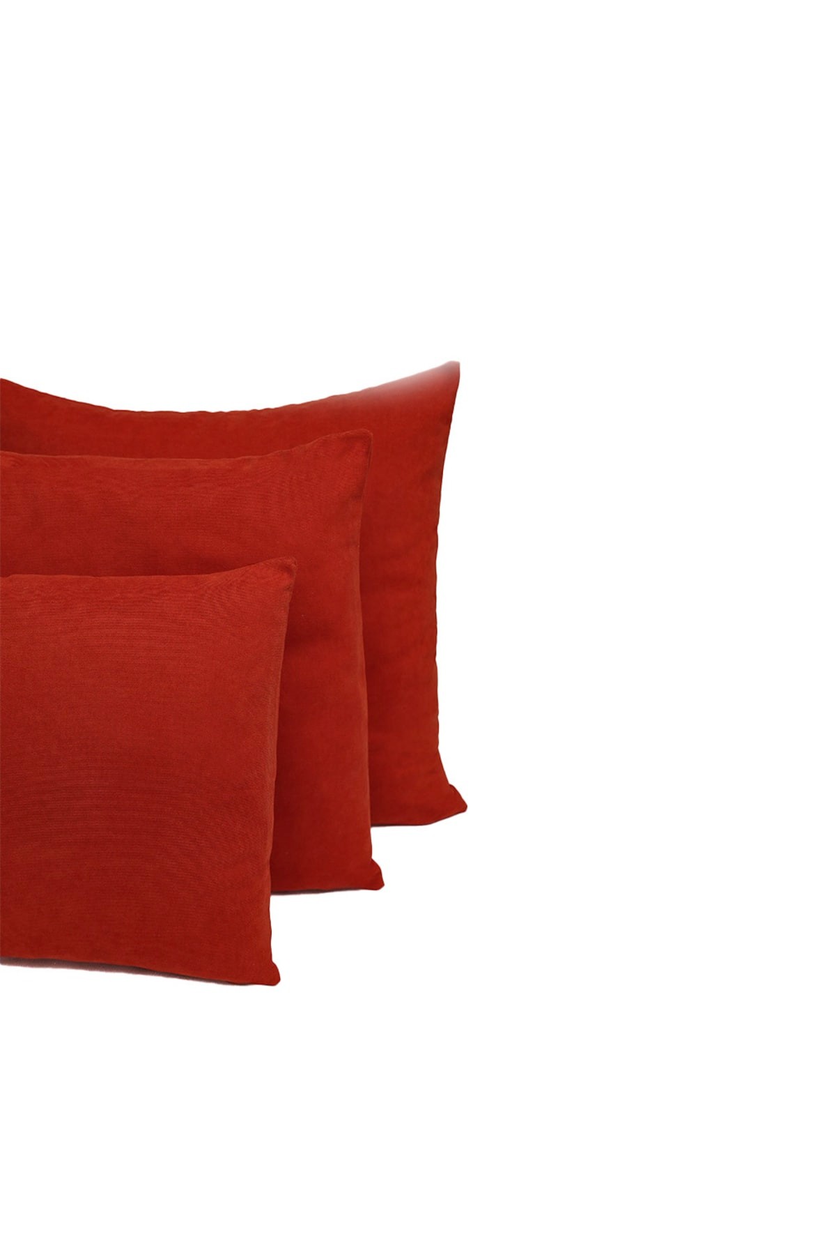 3-Piece Honeycomb Fabric Dahlia Throw Pillow Cover - Orange