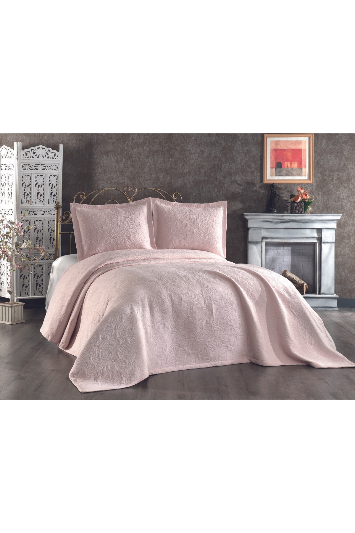 Soldi Rose Powder Double Bedspread