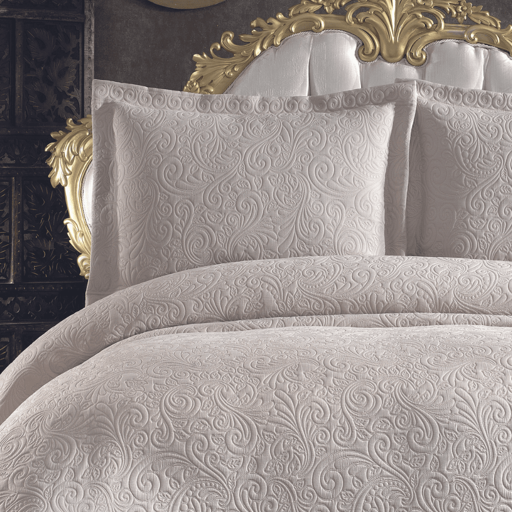 Soldi Fiori Cappuccino Double Bedspread