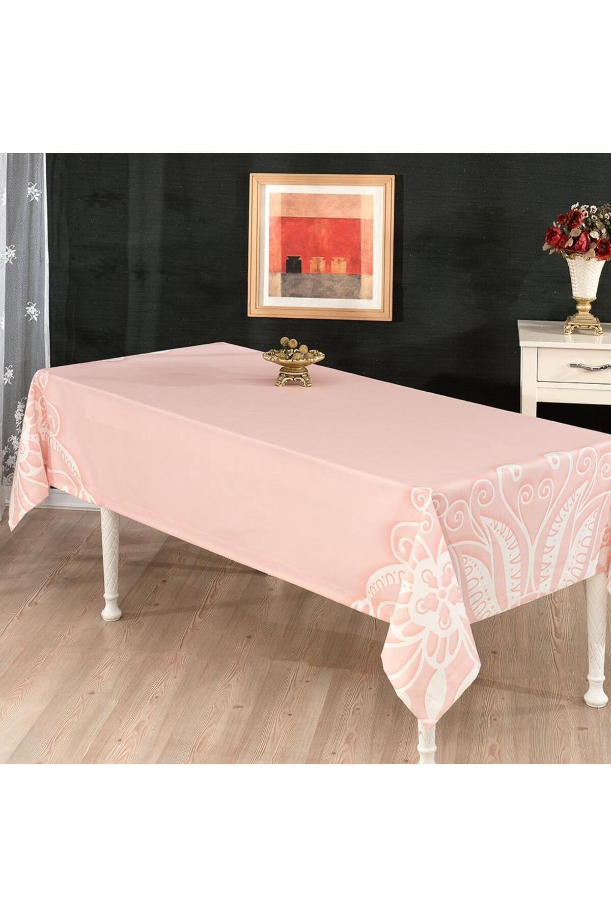 Digital Printed Stylish Salmon Tablecloth