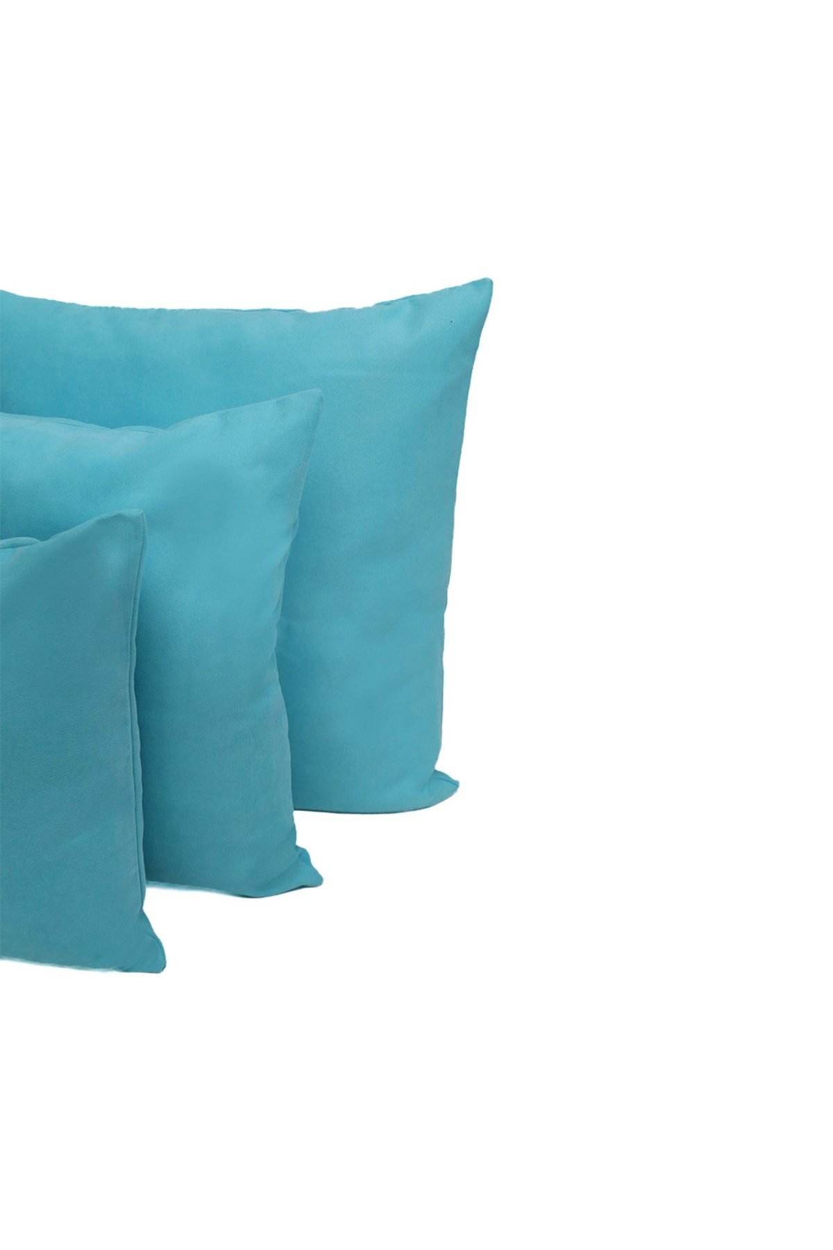 3-Piece Honeycomb Fabric Dahlia Throw Pillow Cover - Turquoise