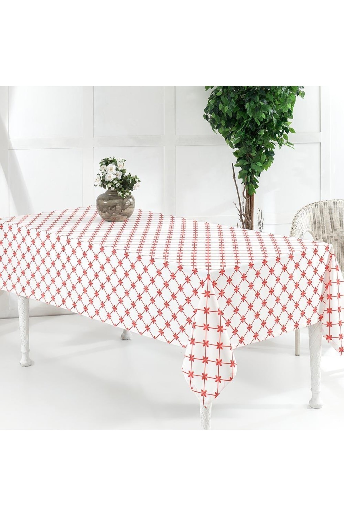 Digital Print Aster Orange Tablecloth