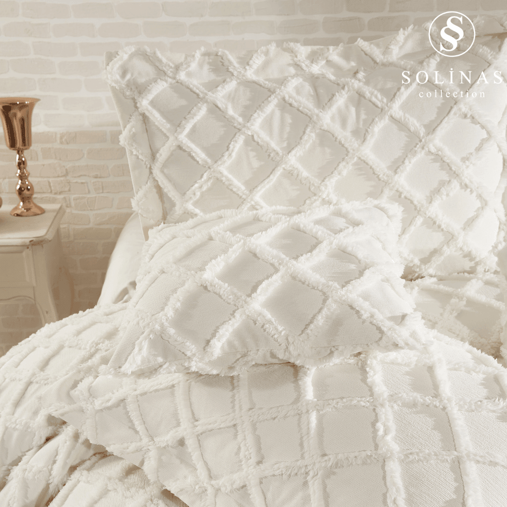 Solinas Collection Lora İnce Pike Krem King Size Yatak Örtüsü (270 cm x 260 cm)