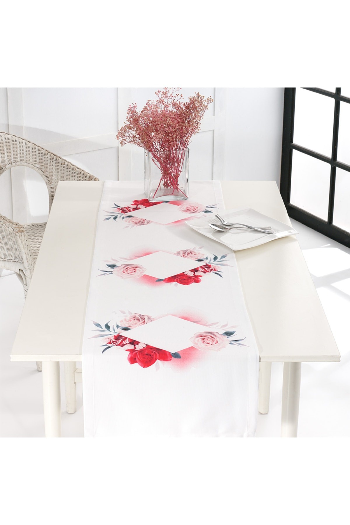 Digital Printed Spark Red-white Runner