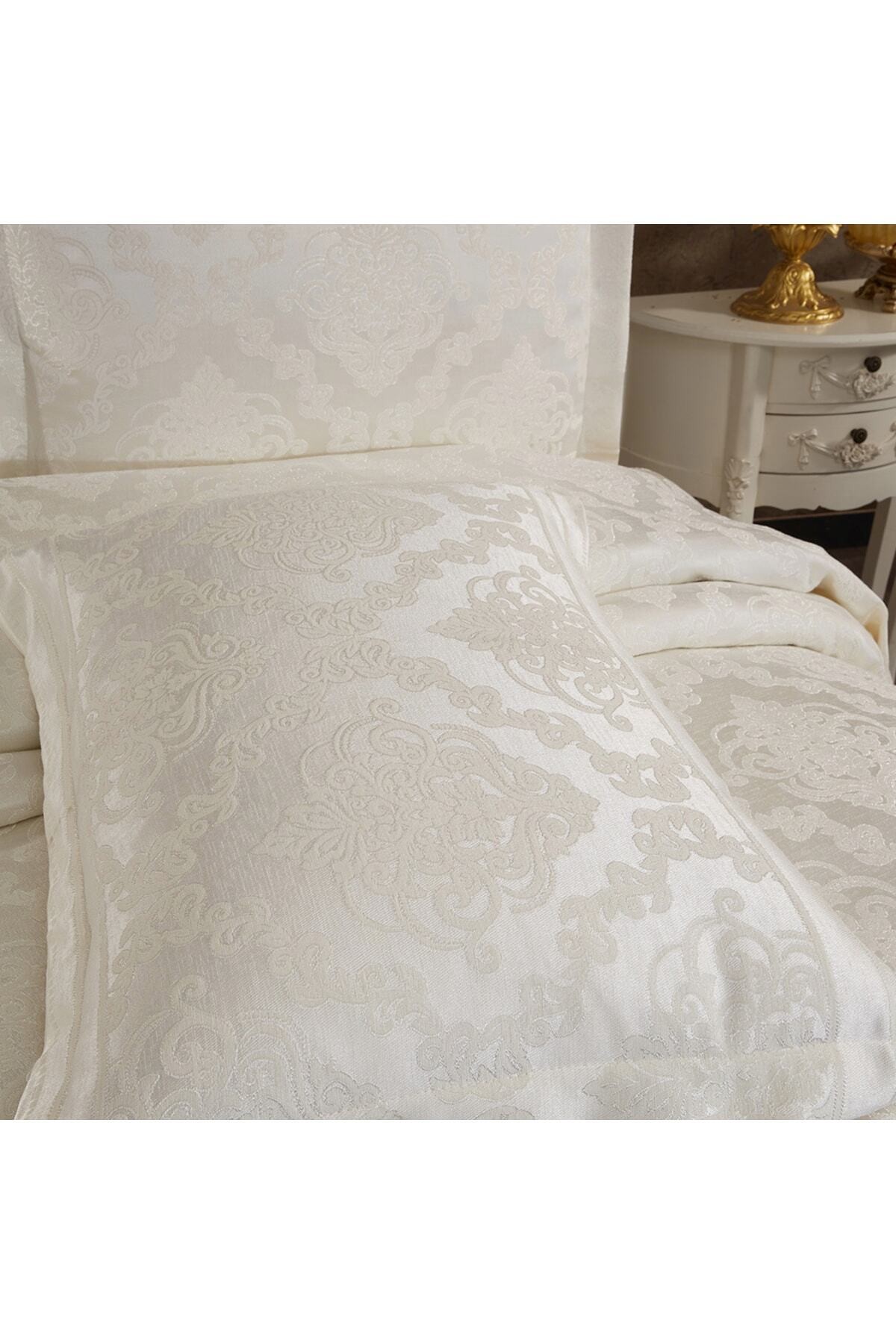 Helios Cream Double Chenille Pique Bedspread