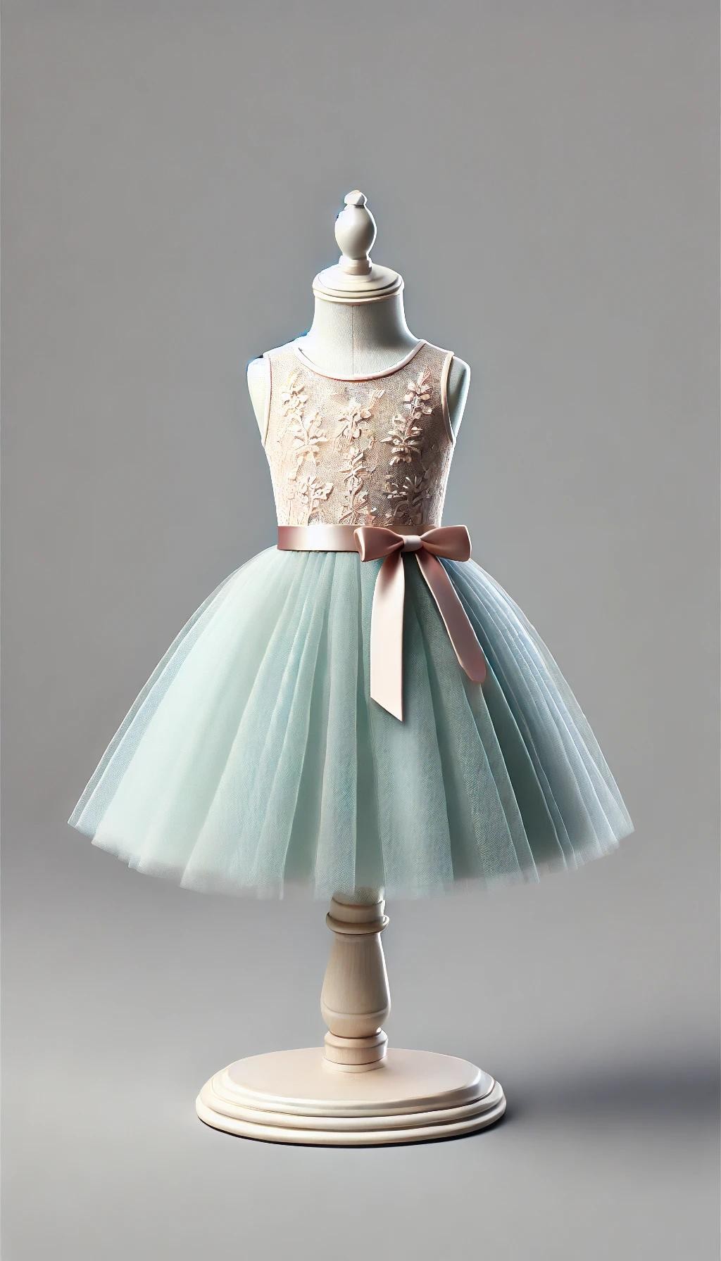 Elegant Mint Green Kids Dress