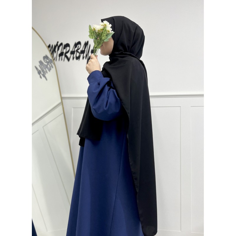 Büyük boy medine ipeği şal SİYAH