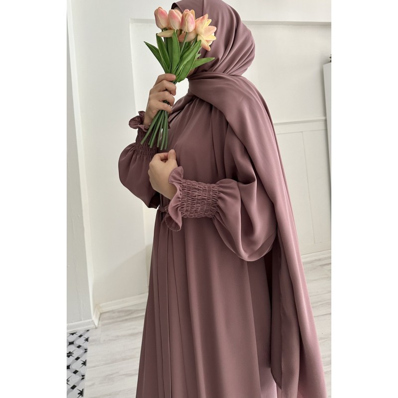 ZEYNEB ABAYA TAKIM (gül kurusu)