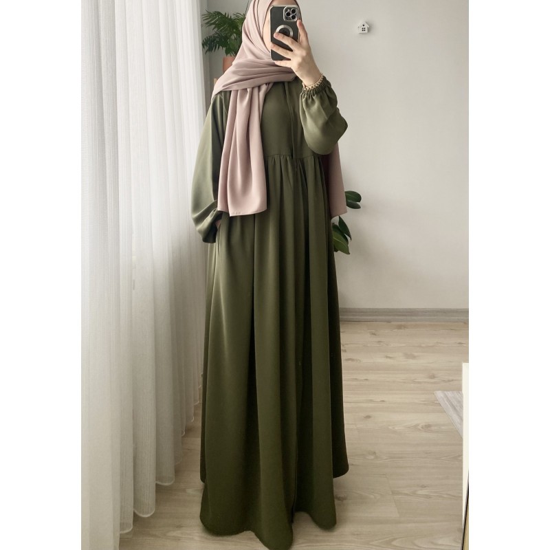 Hüma robalı ferace (haki)