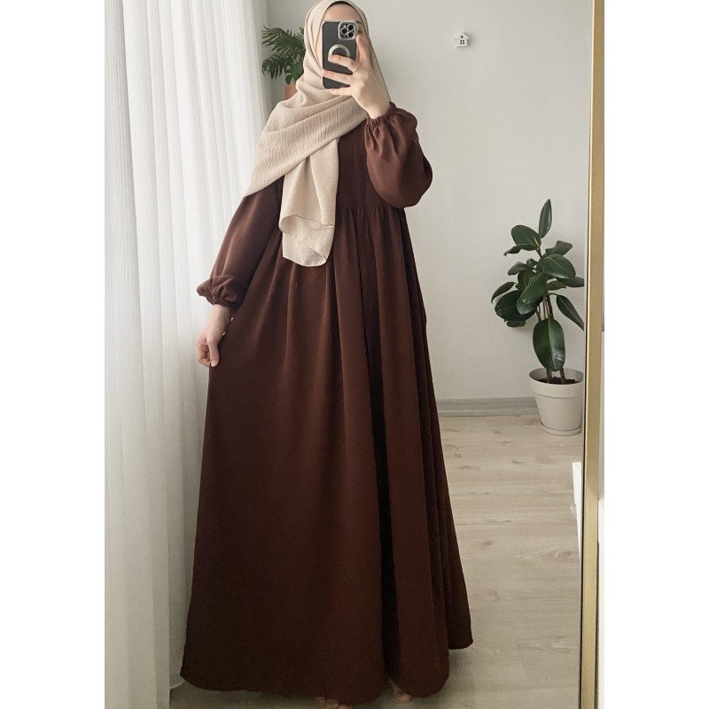 Hüma robalı ferace (kahve)