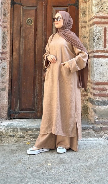 Hijab takım (sütlü kahve)