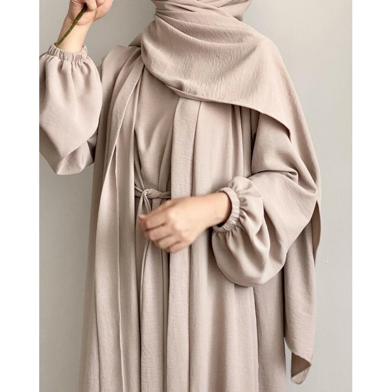 Aksa Abaya Takım (bej)