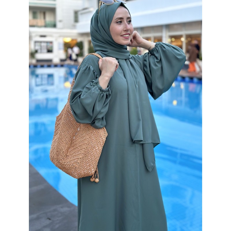 ALYA ELBİSE (çağla yeşil)