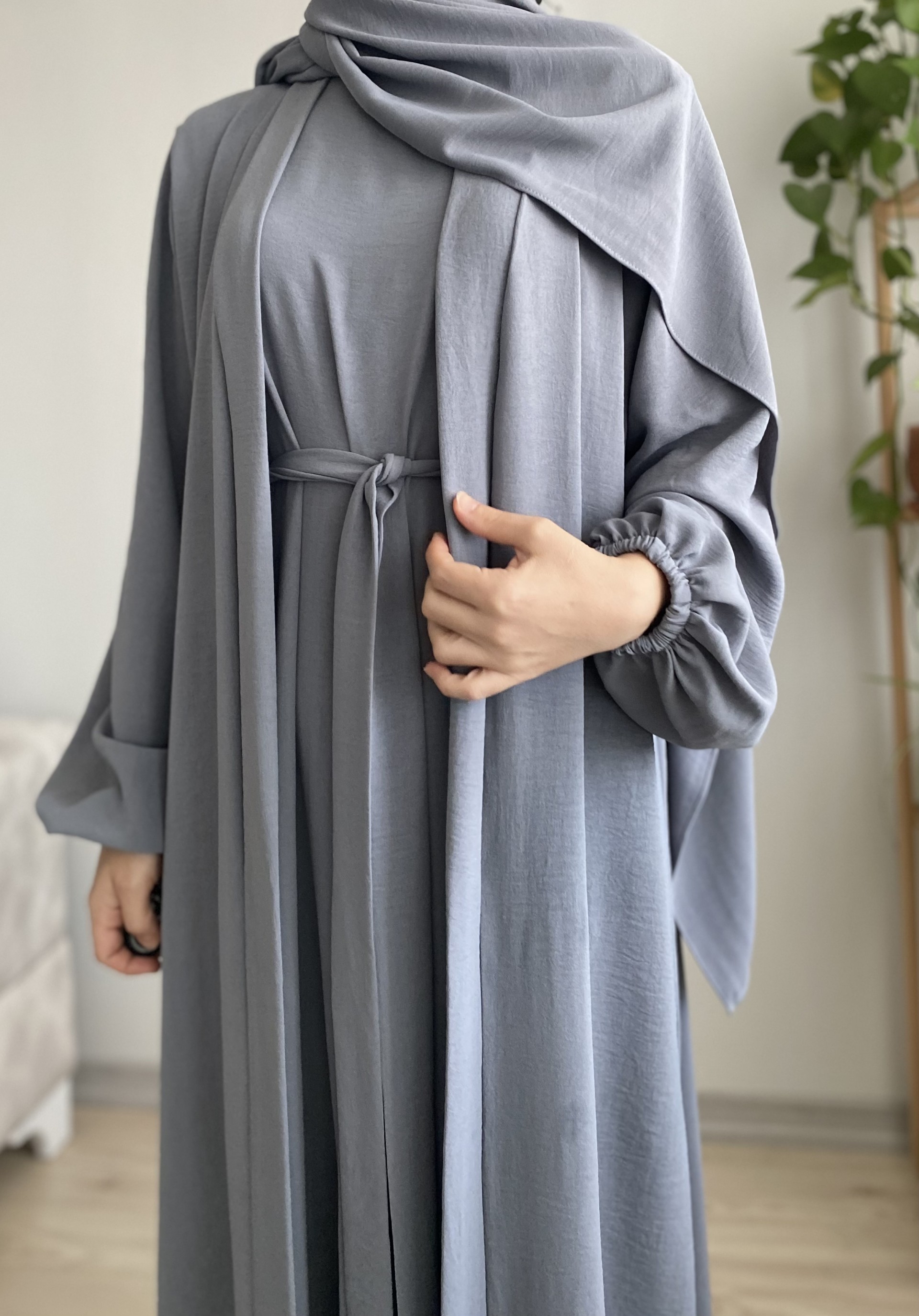 Aksa Abaya takım (gri)