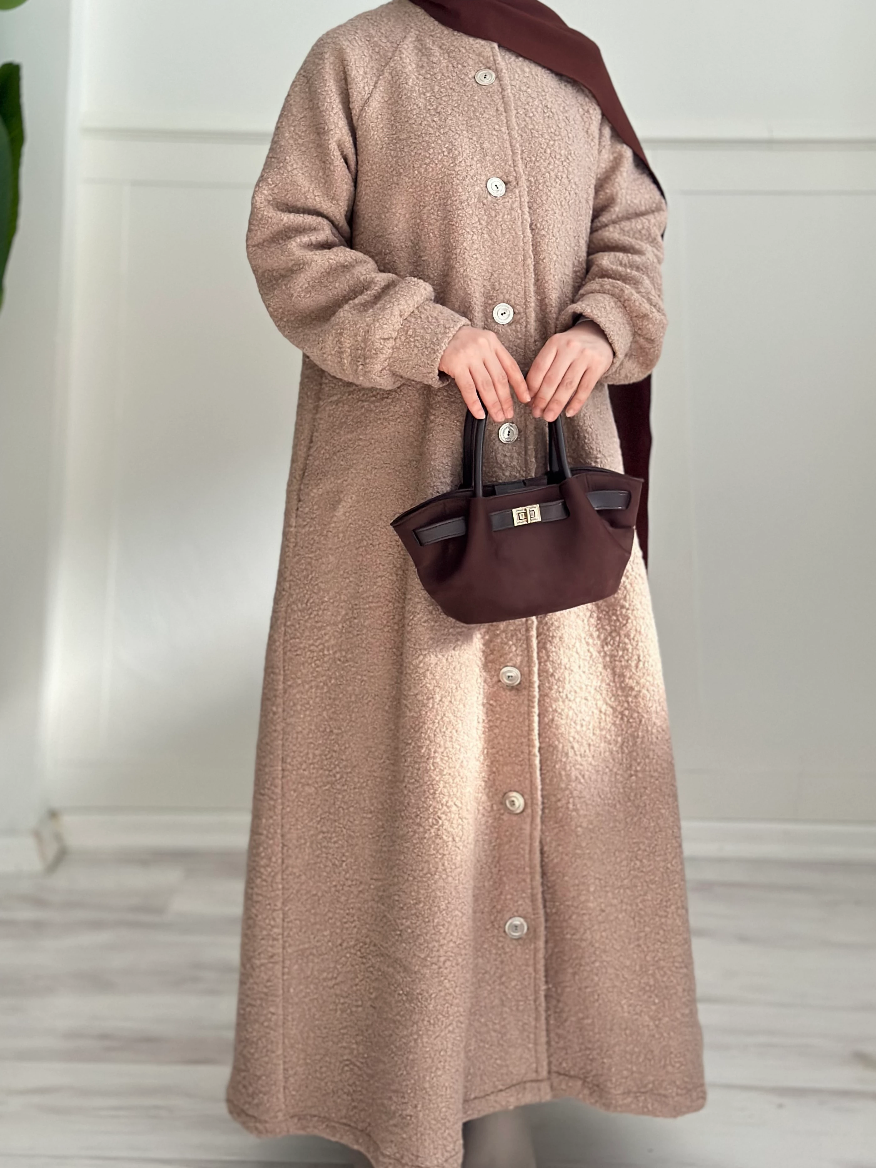 Buklet kaşe kaban (bej)