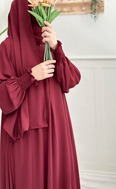 Meva elbise (bordo) 
