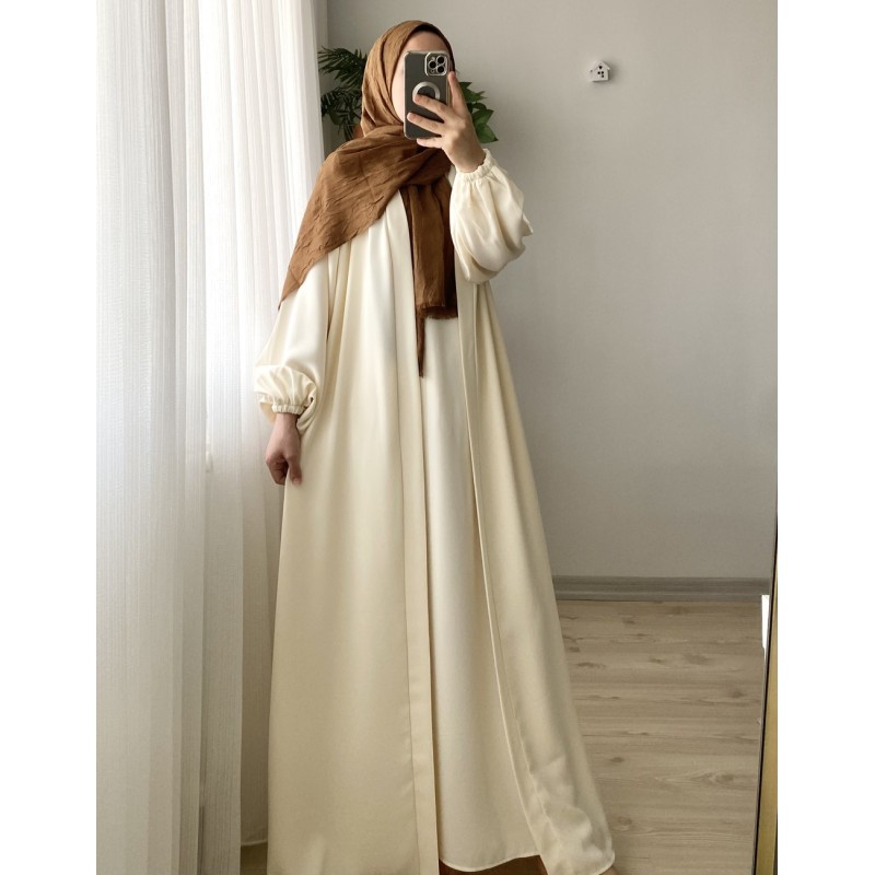 Aksa abaya takım (ekru)
