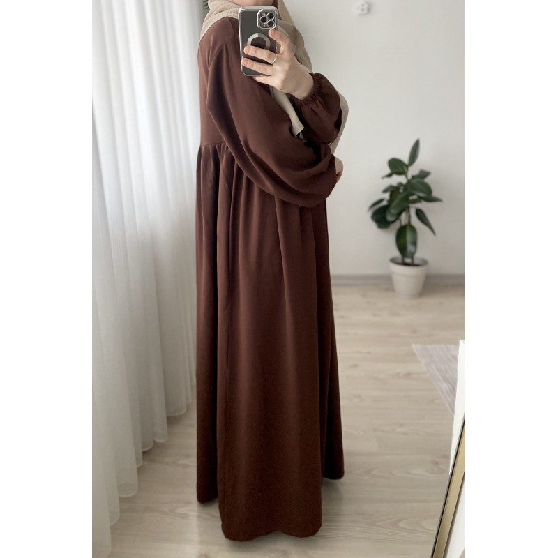Hüma robalı ferace (kahve)