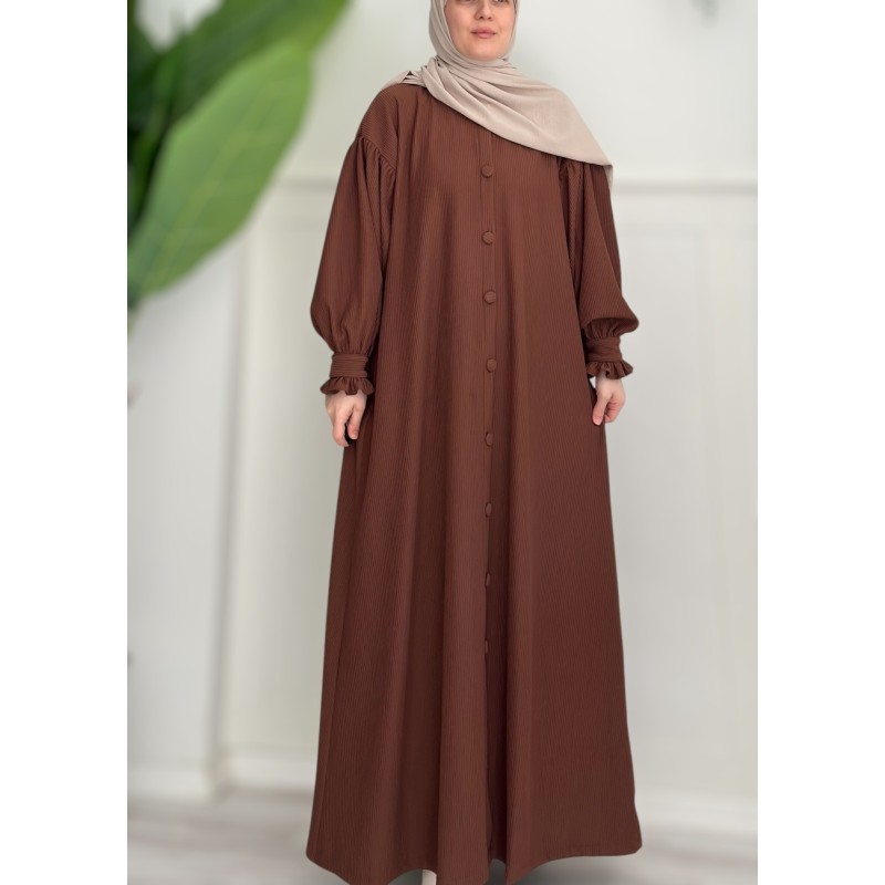 AHU FİTİLLİ FERACE (kahve)