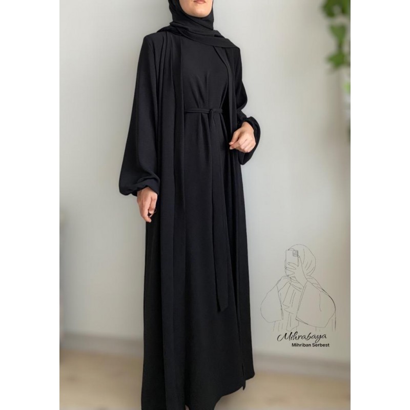 Aksa Abaya takım (siyah)