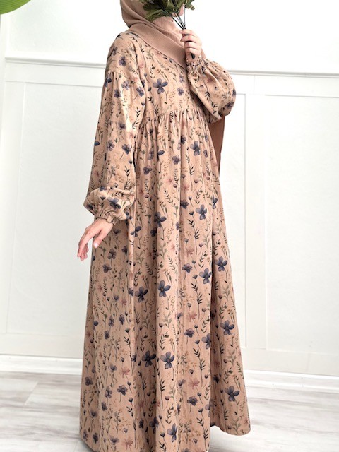 Bahar müslin elbise (robalı model)