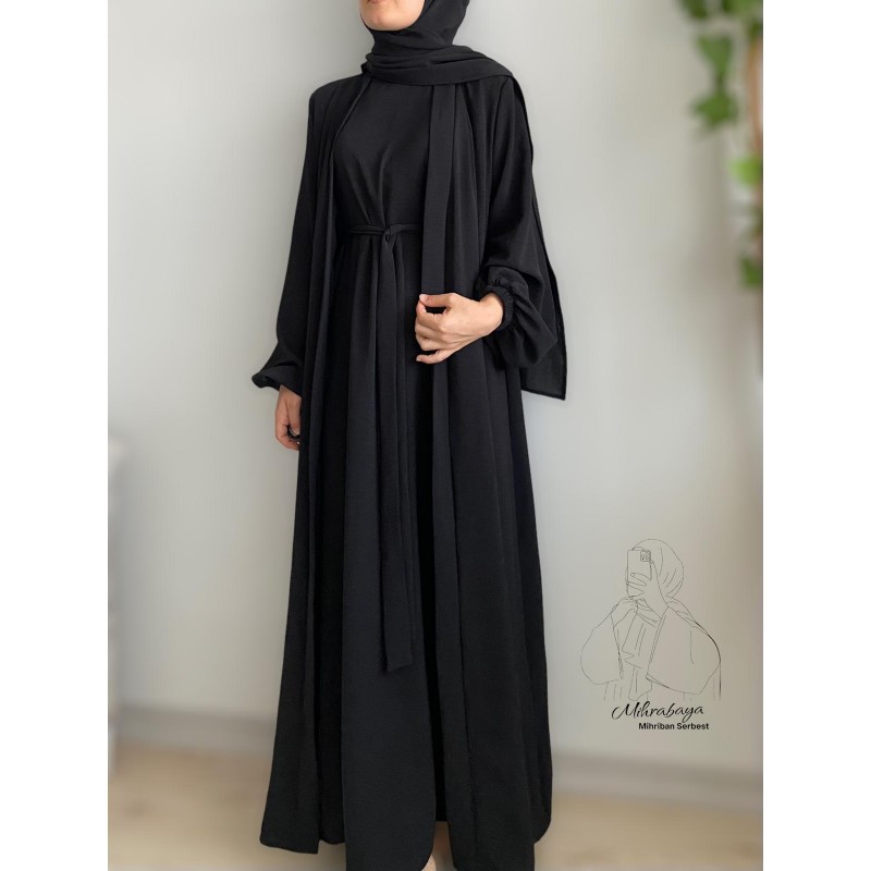 Aksa Abaya takım (siyah)
