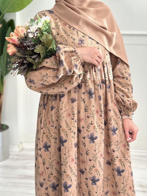 Bahar müslin elbise (robalı model)