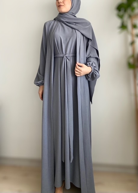 Aksa Abaya takım (gri)
