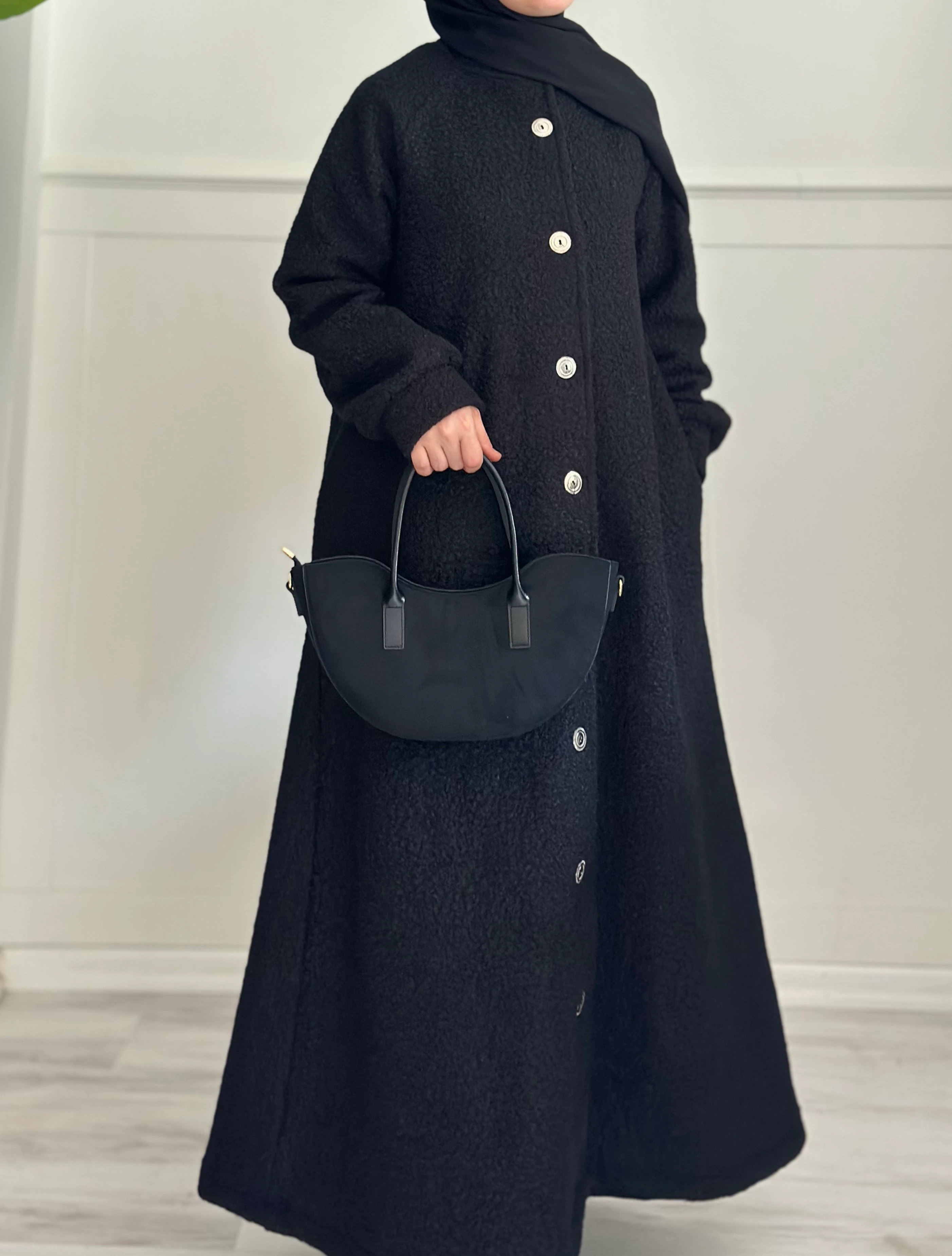 Buklet kaşe kaban (siyah)