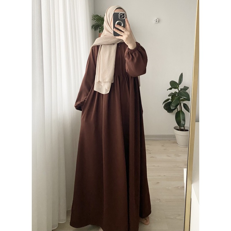Hüma robalı ferace (kahve)