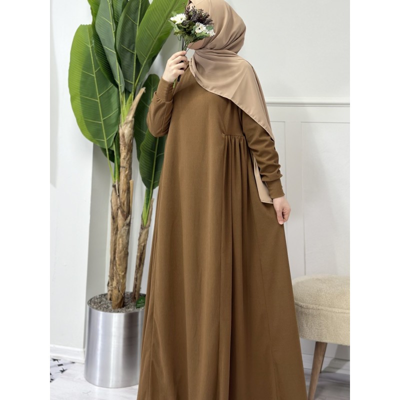Eslem örme elbise (karamel)