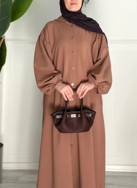 Sweat kapüşonlu ferace (cappucino)