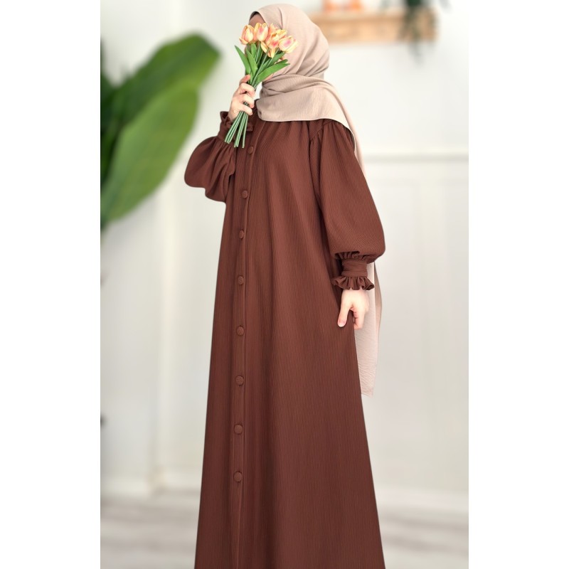 AHU FİTİLLİ FERACE (kahve)