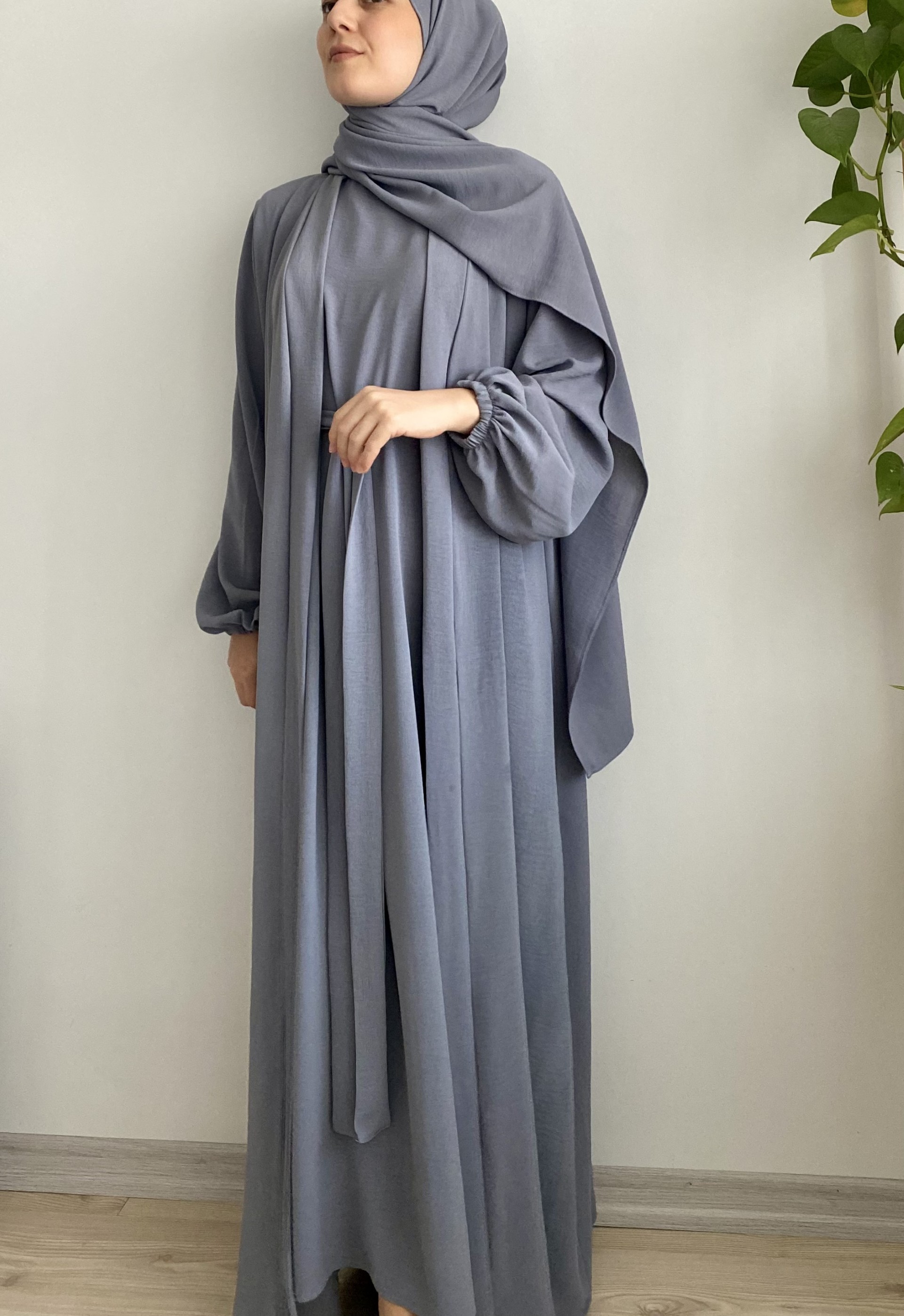 Aksa Abaya takım (gri)
