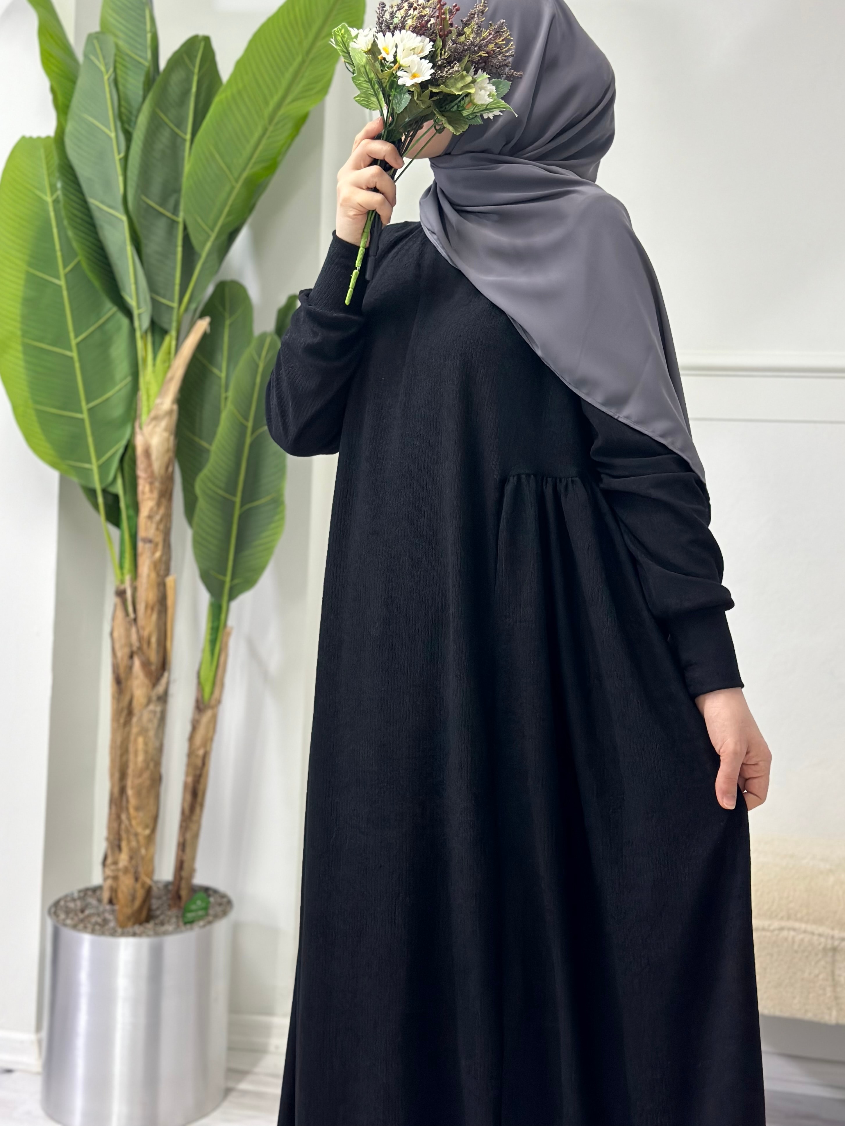 Eslem örme elbise (siyah)