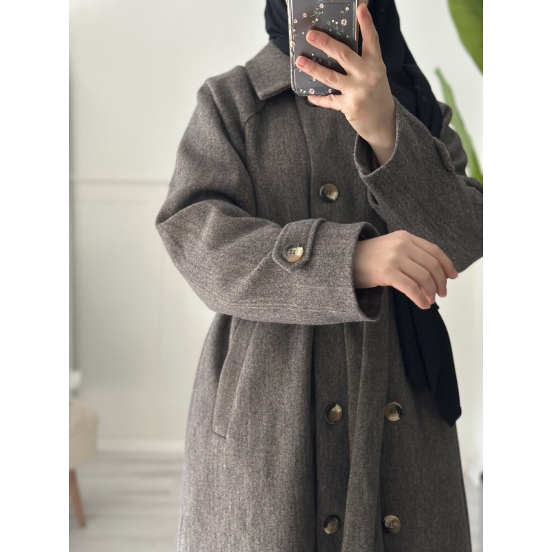 Premium kalite kaşe kaban (kırçıllı desen)