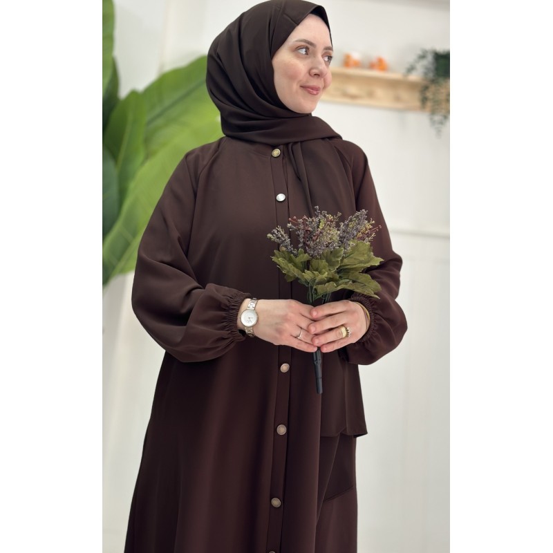 İkra ferace (acı kahve) 2beden 145cm