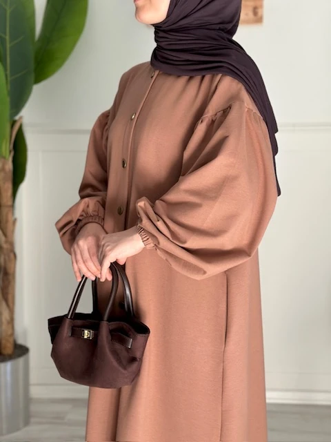 Sweat kapüşonlu ferace (cappucino)