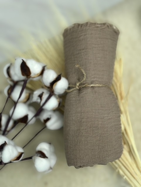 Organik pamuk şal (soft haki)