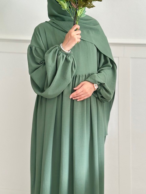 Eftalya elbise (çağla yeşil)