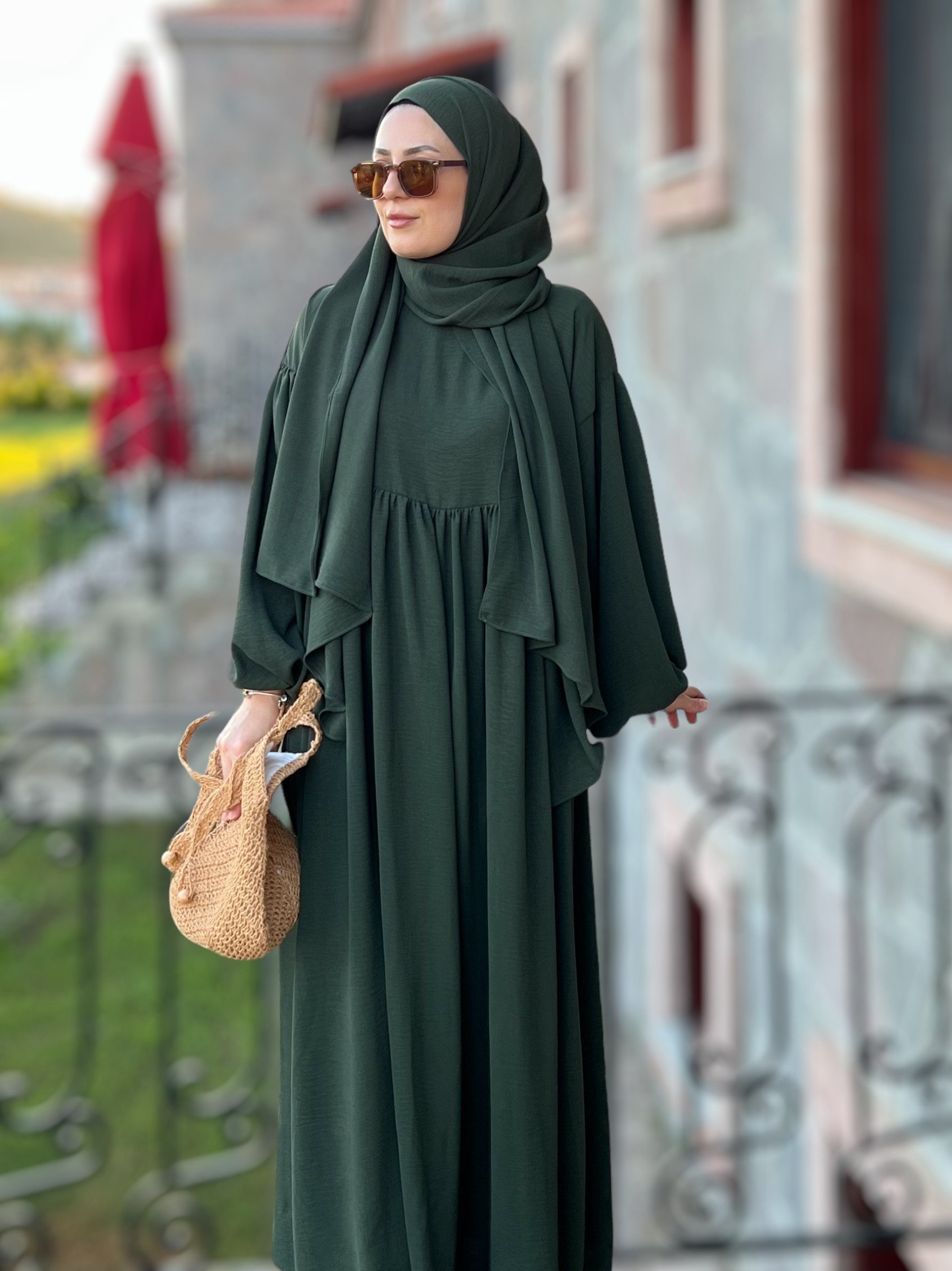 Eftalya elbise (haki)