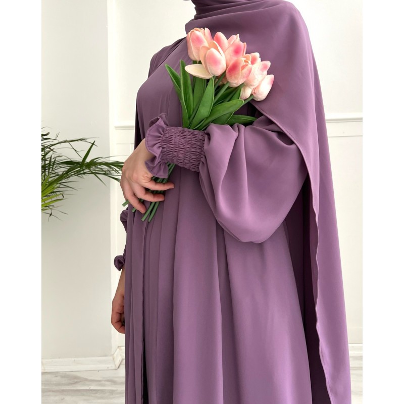 ZEYNEB ABAYA TAKIM (leylak)
