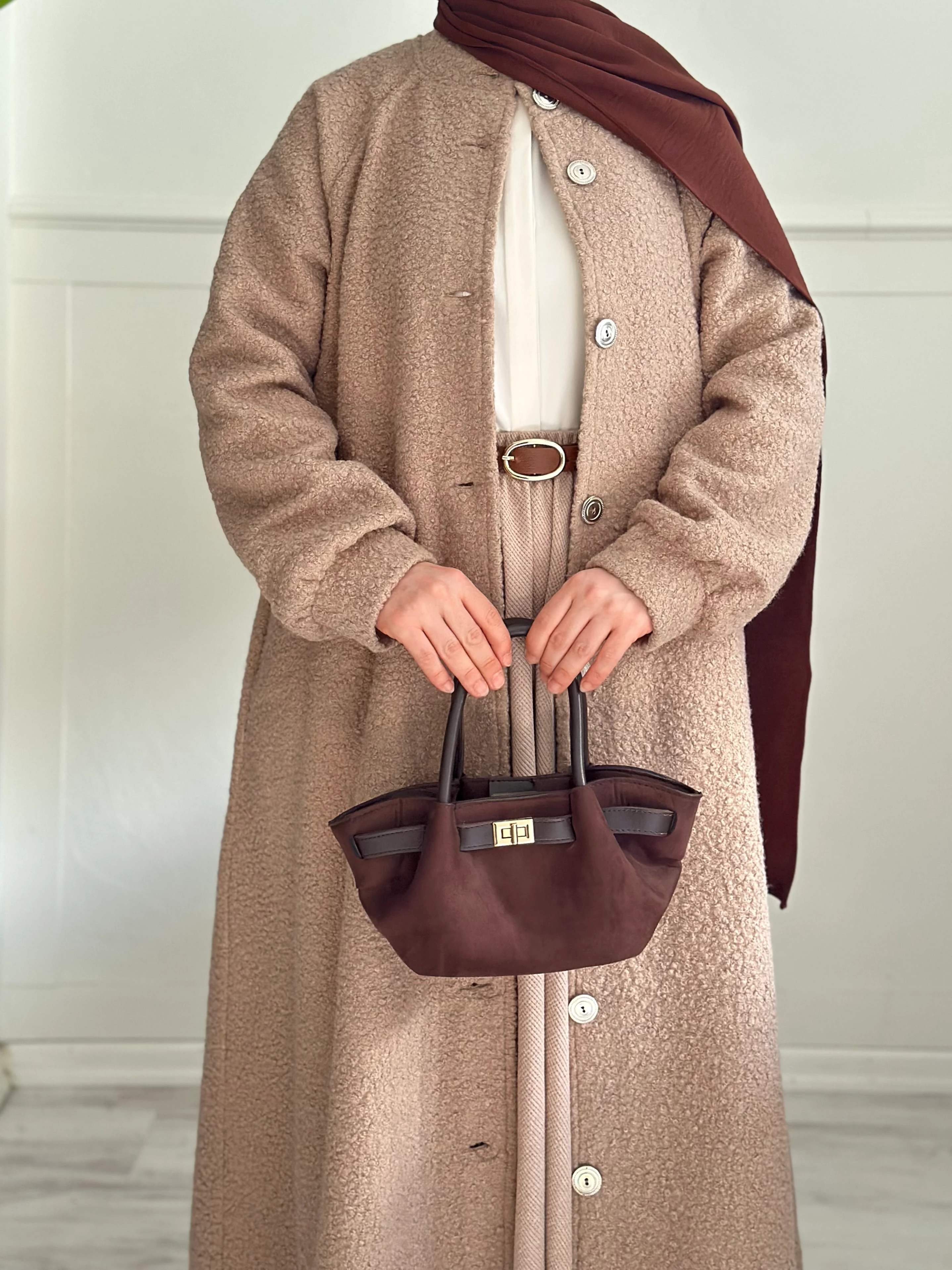 Buklet kaşe kaban (bej)