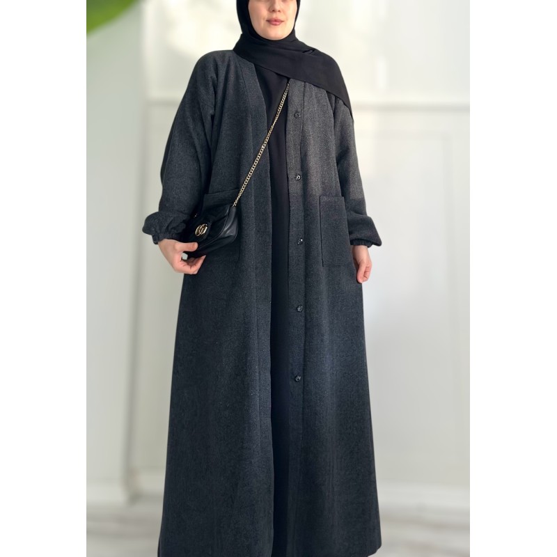 Kaşe hırka (balıksırt desen)