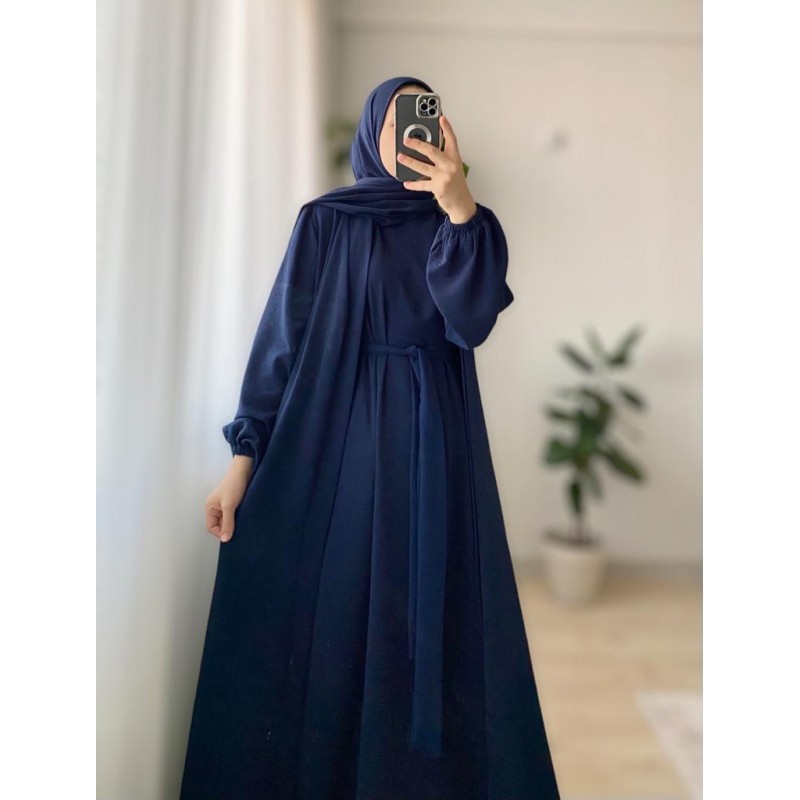Aksa abaya takım (lacivert)