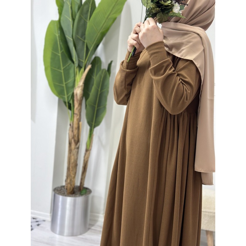 Eslem örme elbise (karamel)