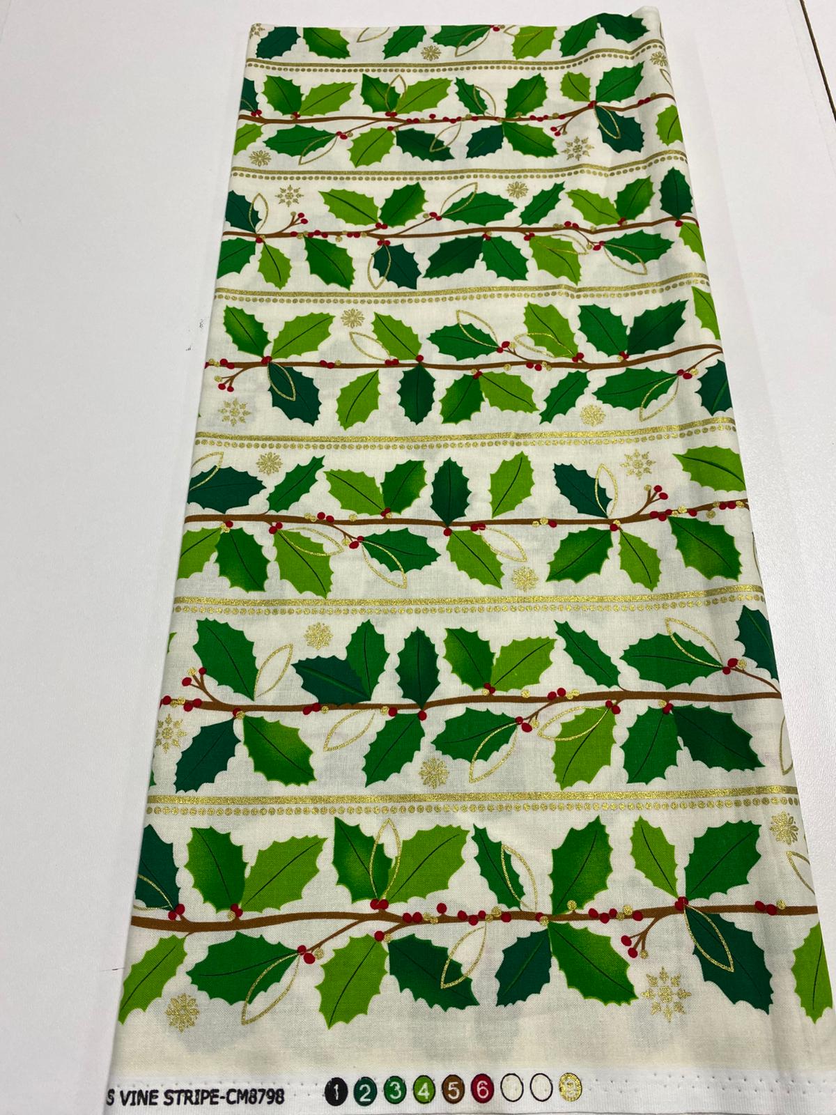 Top Sonu-75cm x 110cm-Christmas Vine Stripe