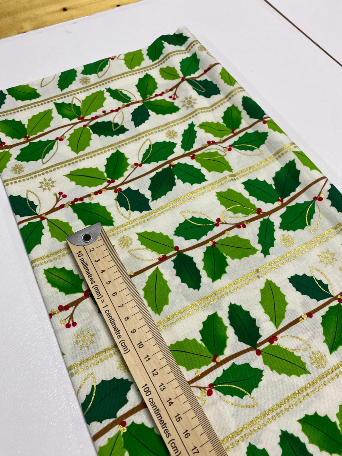 Top Sonu-75cm x 110cm-Christmas Vine Stripe